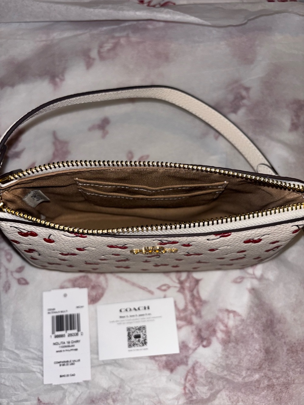 Coach Nolita 19 With Cherry Print Bag CEX29 New - Picture 9 of 12